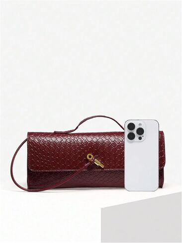 RoseSeek Women's Braided Textured Leather Handbag Flap Clutch Purse Top Handle Punk Slouchy Bags in Kuwait