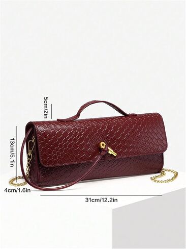RoseSeek Women's Braided Textured Leather Handbag Flap Clutch Purse Top Handle Punk Slouchy Bags in Kuwait