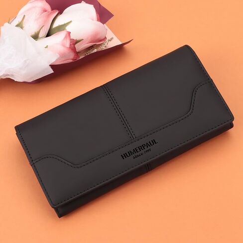 RFID Blocking Wallets for Women Leather Long Ladies Wallet Bifold Womens Wallet with Coin Pocket ID Window in Kuwait