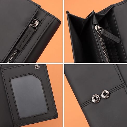 RFID Blocking Wallets for Women Leather Long Ladies Wallet Bifold Womens Wallet with Coin Pocket ID Window in Kuwait