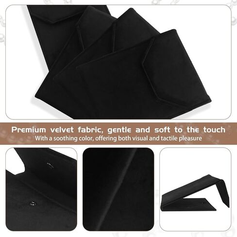 7 Pcs Velvet Necklace Jewelry Display Folder, Black Gift Bag, Women Pearl Jewelry Pouch, Travel Necklace Organizer for Women in Saudi Arabia