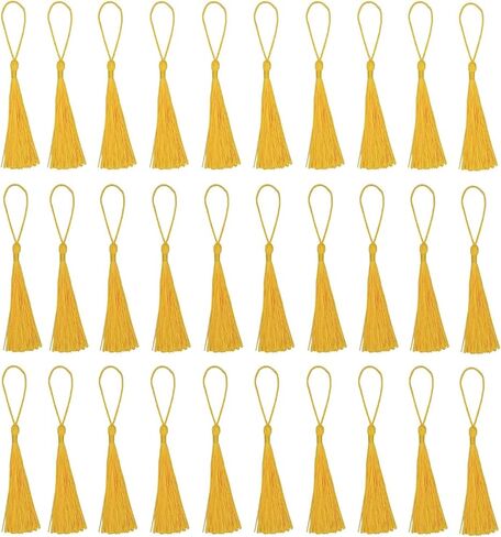 30 Pcs Bookmark Tassels - Silky Mini Tassels for Handmade Bookmarks, Resin DIY Craft Supplies and Home Décor (Pink) in Kuwait
