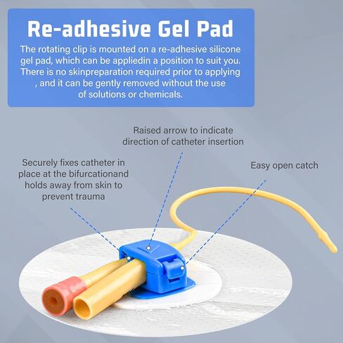 Foley Catheter Urinary Leg Bag Legband Holder，Foley Catheter Stabilization Device，360° Swivel Tab ，Easily Adheres to Your Skin with no Preparation Needed (Pack of 3) in Saudi Arabia