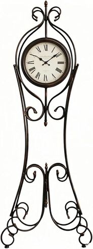 Grandfather Clocks Metal Floor Standing Clock Quartz Silent Farmhouse for Entryway Decor in Kuwait