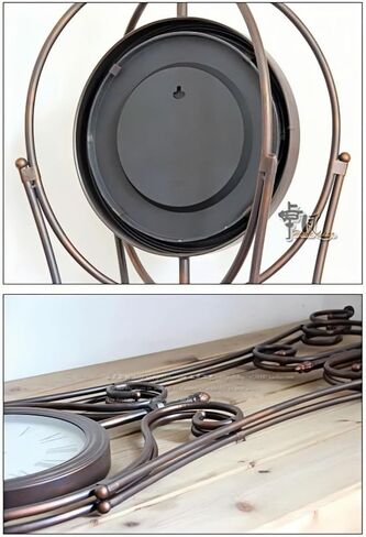 Grandfather Clocks Metal Floor Standing Clock Quartz Silent Farmhouse for Entryway Decor in Kuwait