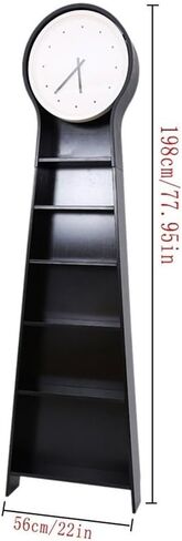 Grandfather Clocks Modern American Mute Retro Vertical Bell Wine Rack Standing Grandfather Clock with Black Wooden Shelf Storages in Kuwait