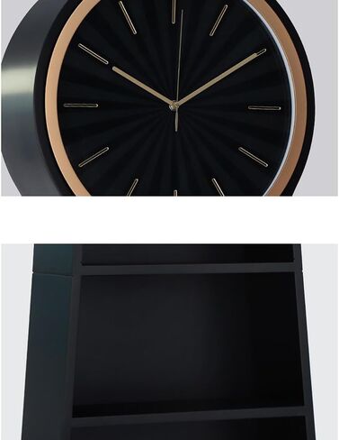 Grandfather Clocks Modern American Mute Retro Vertical Bell Wine Rack Standing Grandfather Clock with Black Wooden Shelf Storages in Kuwait