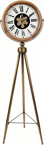Grandfather Clocks Metal Floor Standing Clock Tripod Roman Numeral for Living Room and Bedroom in Kuwait