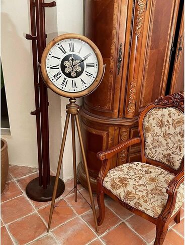 Grandfather Clocks Metal Floor Standing Clock Tripod Roman Numeral for Living Room and Bedroom in Kuwait