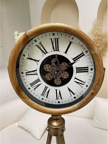 Grandfather Clocks Metal Floor Standing Clock Tripod Roman Numeral for Living Room and Bedroom in Kuwait