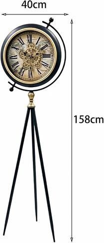 Grandfather Clocks Metal Floor Clock Roman Numeral American Tripod Moving Gears for Home in Kuwait