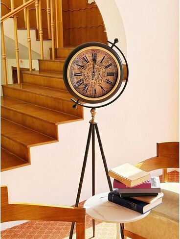 Grandfather Clocks Metal Floor Clock Roman Numeral American Tripod Moving Gears for Home in Kuwait