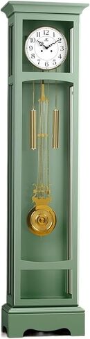 Grandfather Clocks Mint Green Clocks Simple Pastoral Solid Wood Floor Clock European Fashion Large Table Home Decoration Vertical Pendulum in Kuwait
