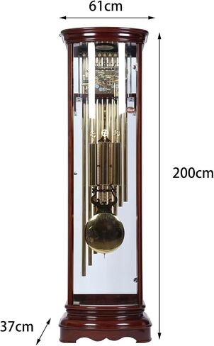 Grandfather Clocks Wood Grandfather Clock Floor Mechanical Chimes European Style for Home in Kuwait