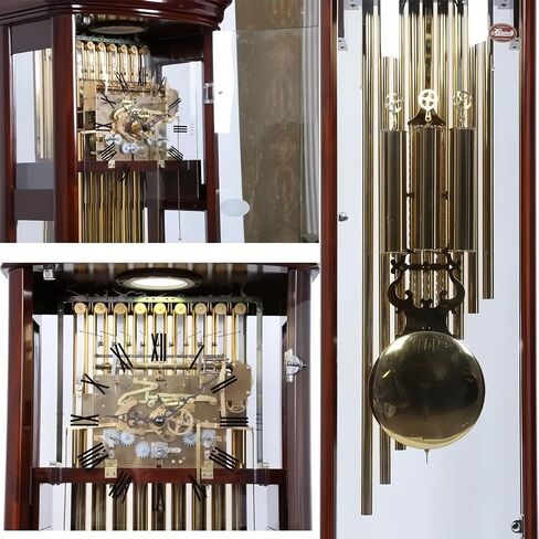 Grandfather Clocks Wood Grandfather Clock Floor Mechanical Chimes European Style for Home in Kuwait