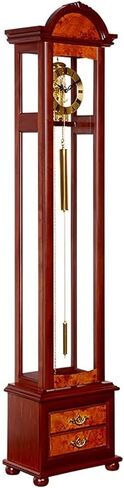 Grandfather Clocks Wood Mechanical Floor Clock Living Room Retro Large Desk Modern Minimalist Vertical Creative Pendulum Dot Alarm Brown in Kuwait