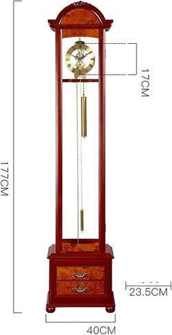 Grandfather Clocks Wood Mechanical Floor Clock Living Room Retro Large Desk Modern Minimalist Vertical Creative Pendulum Dot Alarm Brown in Kuwait