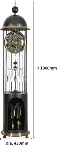 Grandfather Clocks Metal Floor Standing Clock Pendulum Silent European Style Decorative in Kuwait