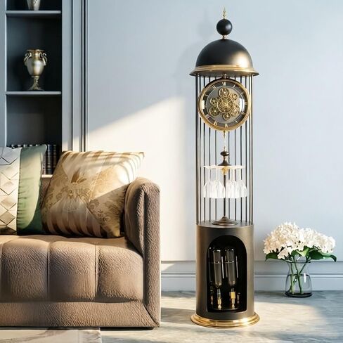 Grandfather Clocks Metal Floor Standing Clock Pendulum Silent European Style Decorative in Kuwait