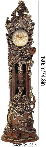 Grandfather Clocks Grandfather Clock, Handcrafted Resin Statue Floor, Home Furnishings with Chime Indoor Ornaments in Kuwait