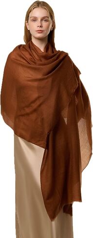 Luxury 100% Cashmere Wrap Shawl for Women, Upgraded Featherlight Travel Wrap for All Seasons with Gift Box in Saudi Arabia