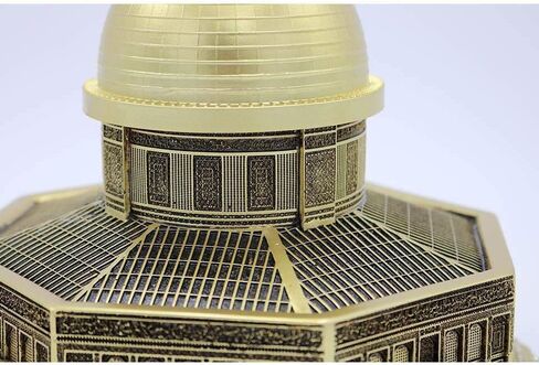 Modefa Islamic Turkish Home Decor Showpiece Gift Al Aqsa Mosque Dome of The Rock Jerusalem Replica (Gold) in Kuwait