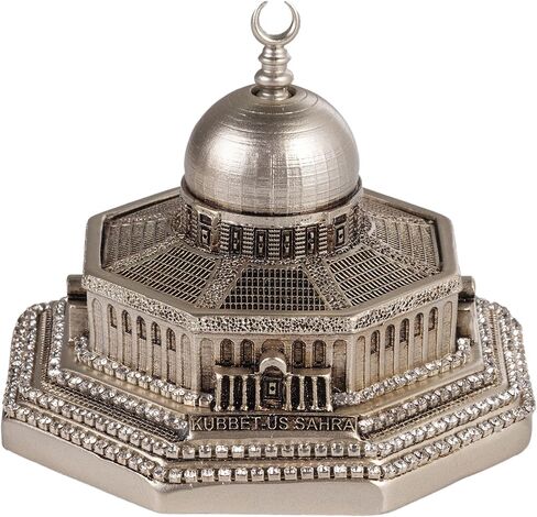 Modefa Islamic Turkish Home Decor Showpiece Gift Al Aqsa Mosque Dome of The Rock Jerusalem Replica (Gold) in Kuwait
