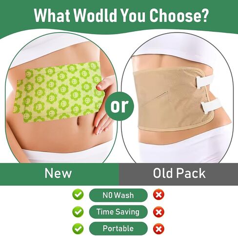 30 PCS Castor Oil Pack Wrap Plus Size, Castor Oil Patches Self-Adhesive for Liver, Stomach, Anti Leakage, No Wash, Portable for Women and Men, 11.8 * 6.3in (Oil Not Included) in Saudi Arabia