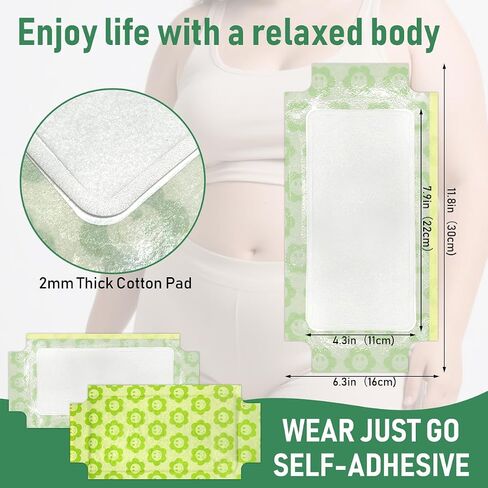 30 PCS Castor Oil Pack Wrap Plus Size, Castor Oil Patches Self-Adhesive for Liver, Stomach, Anti Leakage, No Wash, Portable for Women and Men, 11.8 * 6.3in (Oil Not Included) in Saudi Arabia