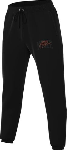 Nike Club Fleece Men's Cuffed Pants Size - X-Large Black/Safety Orange in Kuwait