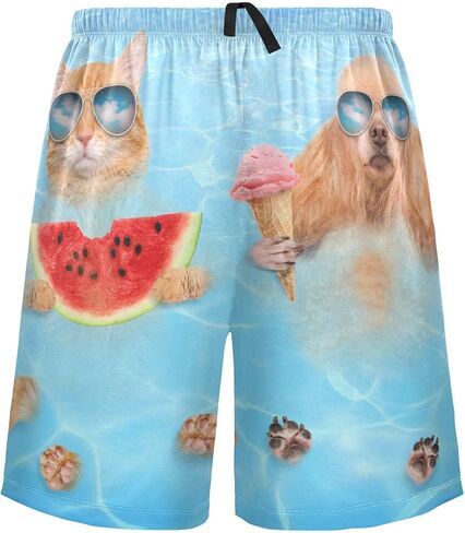visesunny Pajama Shorts for Men Soft Sleep Pants Sleepwear Breathable Lounge Wear with Pockets S-XXL in Kuwait