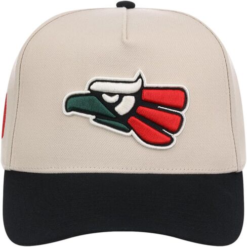 Rings & Crwns Mexico Country Pride Logo A-Frame Adjustable Snapback Cap (Chrome/Black, One Size) in Kuwait