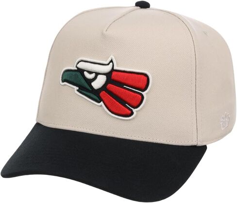 Rings & Crwns Mexico Country Pride Logo A-Frame Adjustable Snapback Cap (Chrome/Black, One Size) in Kuwait