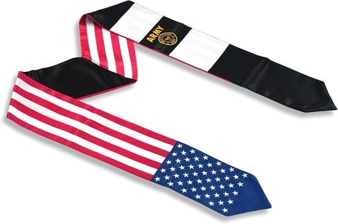 USA And Army Golden Crown Flag Graduation Stole,Satin Embroidery Graduation Sash for International Students,72 Inch Length. in Kuwait