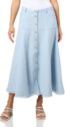 Cinq à Sept Womens Birdseye Tweed Combo Veena Skirt in Kuwait