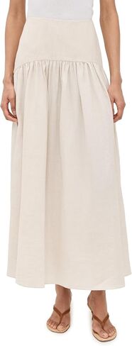 STAUD Women's Procida Linen Skirt in Kuwait