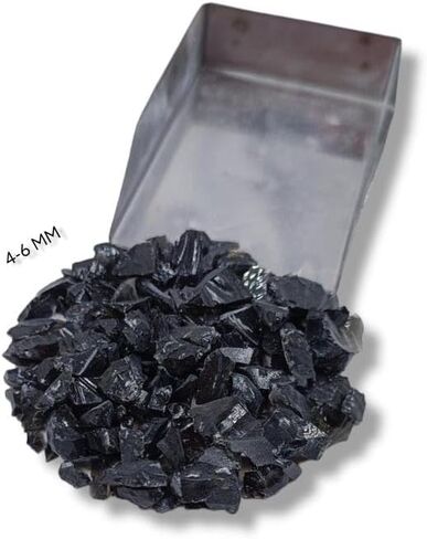 Black Obsidian Gemstone Powder - All Size Coarse Stone Healing Powder Crush Stone Dust Powder Woodwork Massage Jewelry Creation in Saudi Arabia