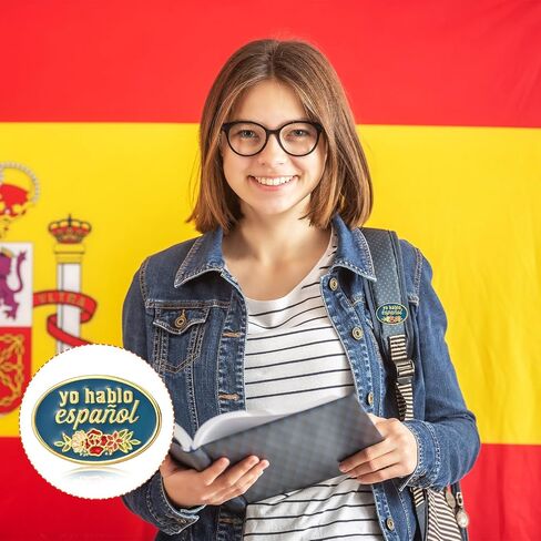 Suncalla 24 حزمة Yo Hablo Español دبابيس المينا السائبة، أنا أتكلم شارات التعريف الإسبانية لمعلمي الموظفين ثنائي اللغة والممرضات والمكاتب الطبية والفصول الدراسية شهر التراث الإسباني هدايا العيد in Kuwait