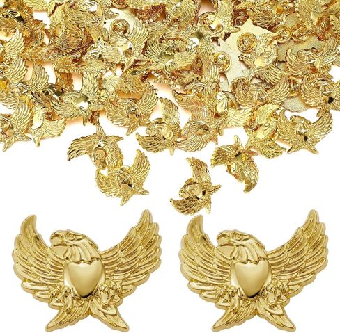100 Pcs Eagle Chenille Pins Flying Gold Color Eagle Lapel Pin Decorations for Coats Suit Jackets and Lanyards Men Women in Saudi Arabia