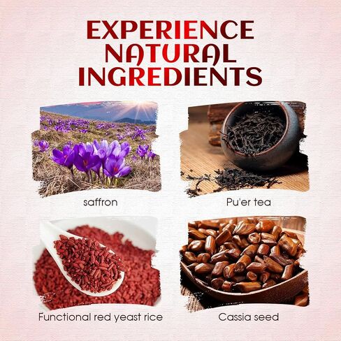 Tibetan Red Yeast Rice Tea Bags, Premium Herbal Infusion with 6 Precious Ingredients for Men And Women, Supports Daily Vitality, All-Natural Formulal, (1 Pack/30 Bags) (2pcs) in Kuwait