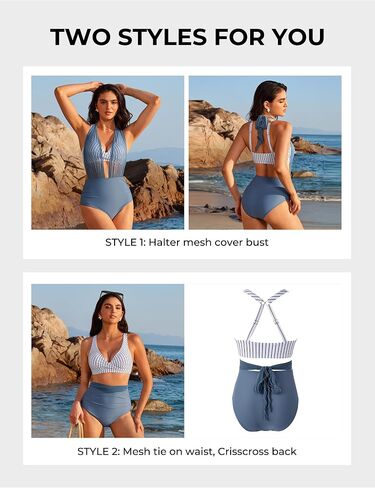 SUUKSESS Women 2 Piece Bikini Set High Waisted Tummy Control Swimsuits in Kuwait