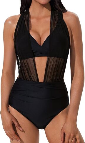 SUUKSESS Women 2 Piece Bikini Set High Waisted Tummy Control Swimsuits in Kuwait