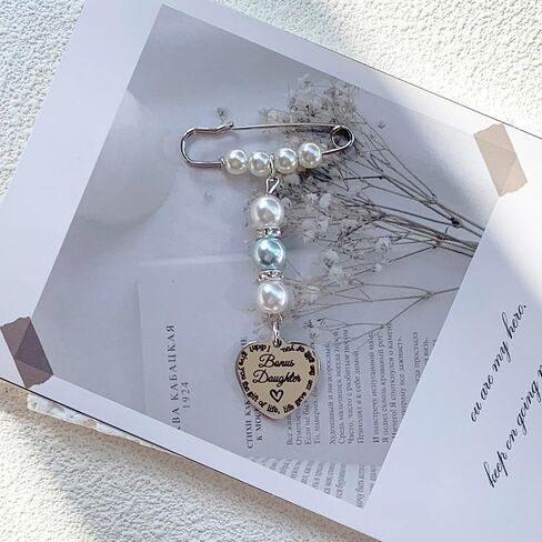 Something Blue Charm for Bonus Daughter, Bridal Bouquet Charm for Bride to Be, Wedding Day Bridal Gifts for Daughter in Law in Saudi Arabia