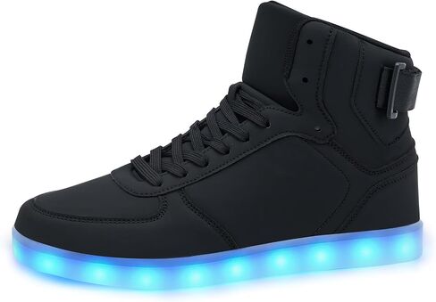 Kids LED Light Up Shoes, Fashion High Top LED Sneakers USB Rechargeable Glowing Luminous Shoes for Boys Girls Toddler Child in Saudi Arabia