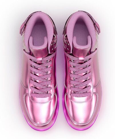Kids LED Light Up Shoes, Fashion High Top LED Sneakers USB Rechargeable Glowing Luminous Shoes for Boys Girls Toddler Child in Kuwait