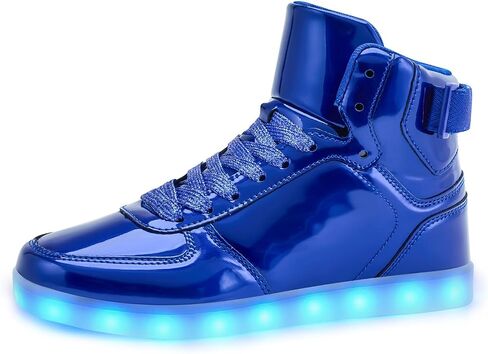 Kids LED Light Up Shoes, Fashion High Top LED Sneakers USB Rechargeable Glowing Luminous Shoes for Boys Girls Toddler Child in Kuwait