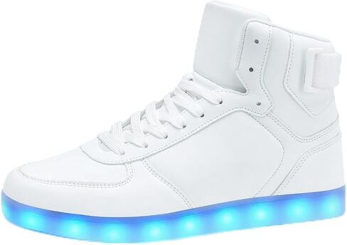 Kids LED Light Up Shoes, Fashion High Top LED Sneakers USB Rechargeable Glowing Luminous Shoes for Boys Girls Toddler Child in Kuwait