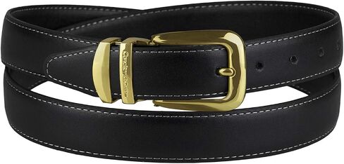 Reversible Belt Solid Colors & Black Bonded Leather Gold-Tone Buckle XL in Kuwait