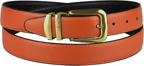 Reversible Belt Solid Colors & Black Bonded Leather Gold-Tone Buckle XL in Kuwait