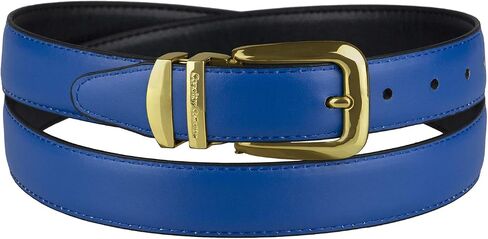Reversible Belt Solid Colors & Black Bonded Leather Gold-Tone Buckle XL in Kuwait